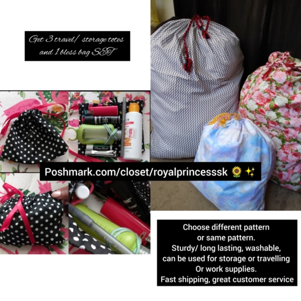 4pcSET Travel bag / work tote/ storage bag/ travel tote / storage tote/ work bag